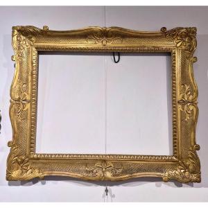 Cornice napoletana in legno dorato a vassoio