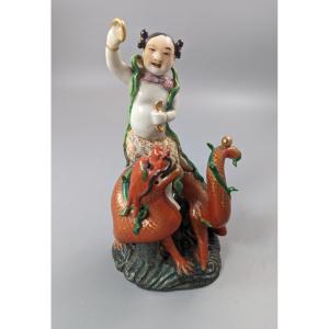 Chinese Famille-rose Figure Of Nezha, C. 19th Century