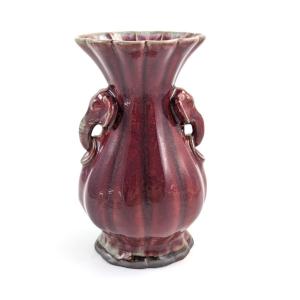 Antique Chinese Flamed Glaze Vase, Circa 19th Century