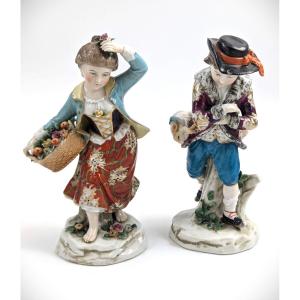 Antique Porcelain Figurines From The "seasons" Series, Samson, 19th Century