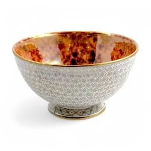 Antique Wedgwood Lustre Bowl, Boston Shape, With Goldfish, Daisy Makeig-jones, C. 1915