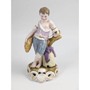 Rare Derby Style Porcelain Figurine, 19th Century.