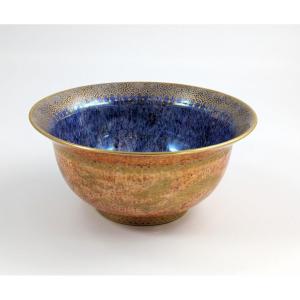 Daisy Makeig-jones Mottled Orange Lustre Bowl, Wedgwood, C. 1915-1920