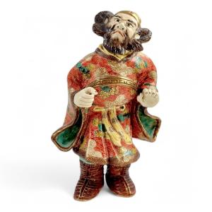 Antique Kutani Porcelain Figure Of A Scholar Or Kabuki Character, Meiji-taisho Period, C 1880