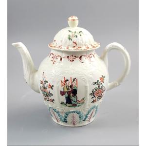 Antique Liverpool Soft-paste Porcelain Teapot, Philip Christian, Ca. 1775