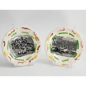 Staffordshire Crimean War Plates, Balaklava & Tchernaya, C.1855–56