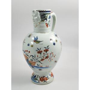 Brussels Faience Jug With Lambrequins And “haie Fleurie”, C.1760–1790