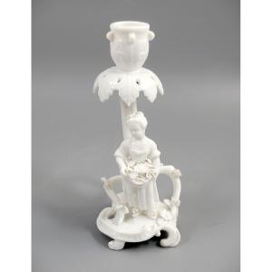 Rare Minton Go-to-bed Candlestick, C.1820