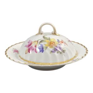 Nymphenburg Porcelain Covered Butter Dish “louis XVIII”, C.1895