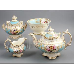 Old Paris Porcelain Tea Service, Petit Style, Louis-philippe I Period, Circa 1840