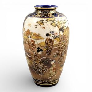 Fine Japanese Meiji Satsuma Vase, Attributed To The Kinkozan Circle, C.1890