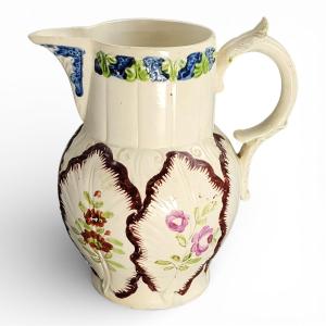 Staffordshire Pearlware Cabbage Leaf Jug, England, Circa 1790–1800