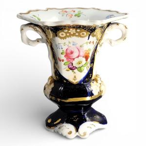 French Old Paris Porcelain Vase De Mariée, Early 19th Century