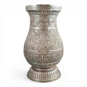 Large Indian Silver Baluster Vase, Kutch Gujarat, C.1890–1910, 3012 G