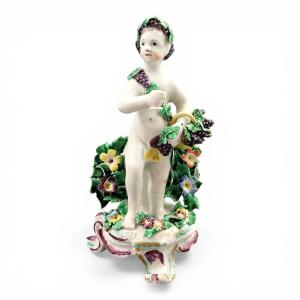 Bow Porcelain Figure Of A Bacchus Putto, C.1760
