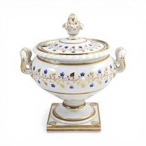 Worcester Porcelain Sauce Tureen With Cover, Flight Barr & Barr, C.1820