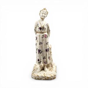 Royal Worcester Porcelain Figure Bonneted Woman, C.1920