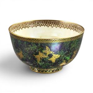 Daisy Makeig-jones Wedgwood Fairyland Lustre Green Butterfly Bowl, C.1920