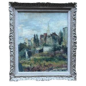 George Catty. Oil On Canvas "the Gardens Of Montmartre" 55 X 46 Cm