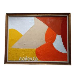Abstract Expressionism. Oil On Canvas "the Truro Beach" 73.5 X 56.3 Cm