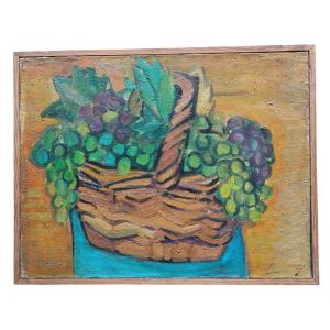 Robert Savary. Oil On Canvas "the Basket" 65 X 50 Cm