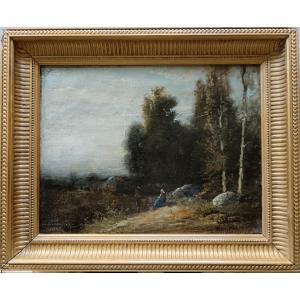  Hippolyte Champagne "rest At The Edge Of The Woods"