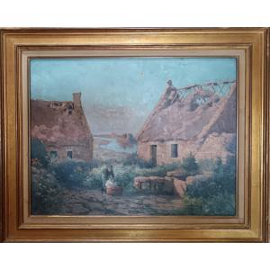 Breton School "the Washerwoman Returns To Her Hut By The Water"