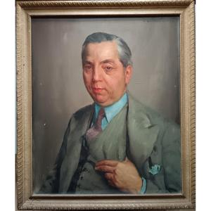 American School. Ag Warshawsky "portrait Of A Businessman"