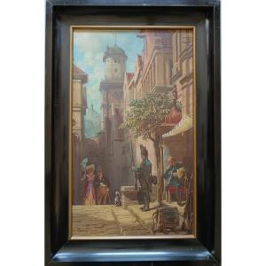 According To Carl Spitzweg "her Kommt"