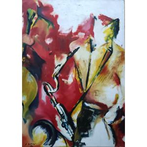 Figurative Abstraction "the Saxophonist"
