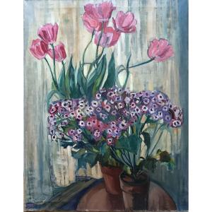 Modern School "tulips And Primroses In Harmony"