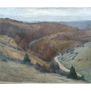 Eugène Edmond Thiery "hilly Landscape" 