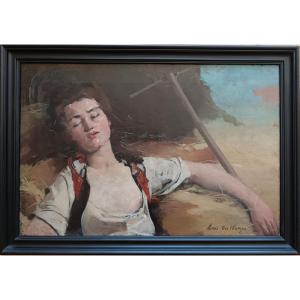 Louis Deschamps "sleeping Beauty At The Hour Of Wilting"