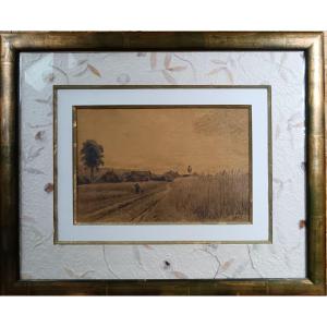 Louis Alexandre Bouché "on The Way To The Village"