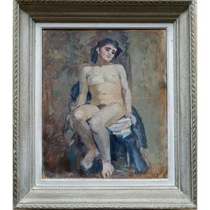 School Of Paris "beautiful Nude, Seated"