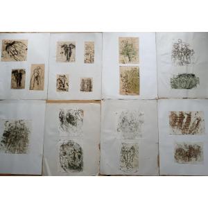 Lyrical Abstraction 22 Mixed Media Drawings
