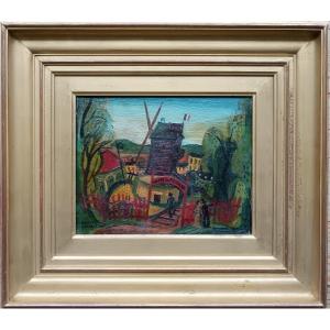 Naïve School. Maurice Blanchard "the Visit To The Mill"