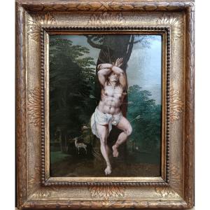 Dutch School Circa 1600 "the Martyrdom Of Saint Sebastian"
