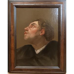 Flemish School Circa 1700 "saint In Ecstasy"