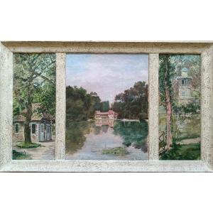 Neo-impressionist School "souvenirs Du Hameau De La Reine"