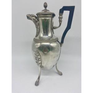 Tripod Silver Coffee Pot,2nd Rooster.