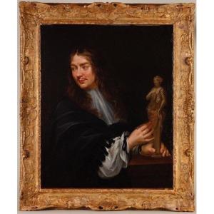 Florent De La Mare Richart (1630-1718) (att. To) – Presumed Portrait Of The Sculptor J.-j. Clerion