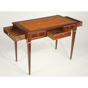 Small Flat Mahogany Desk Louis XVI