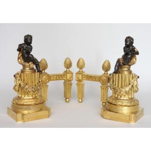 Pair Of Louis XVI Period Andirons