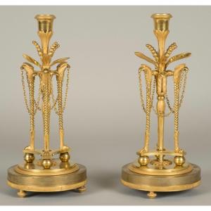 Pair Of Louis XVI Period Candlesticks