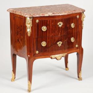 Small Curved Chest Of Drawers Stamped Migeon