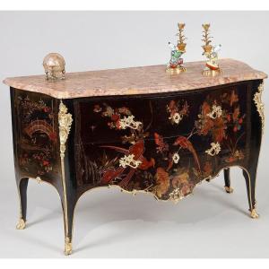 European Lacquer Chest Of Drawers Attributed To Mathieu Criaerd