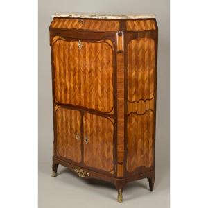 Stamped Secretary Desk By Boudin