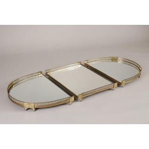 Centerpiece Gilded Bronze In Three Parts, Directoire Period