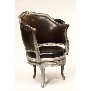 Louis XV Period Office Armchair With Swivel Seat